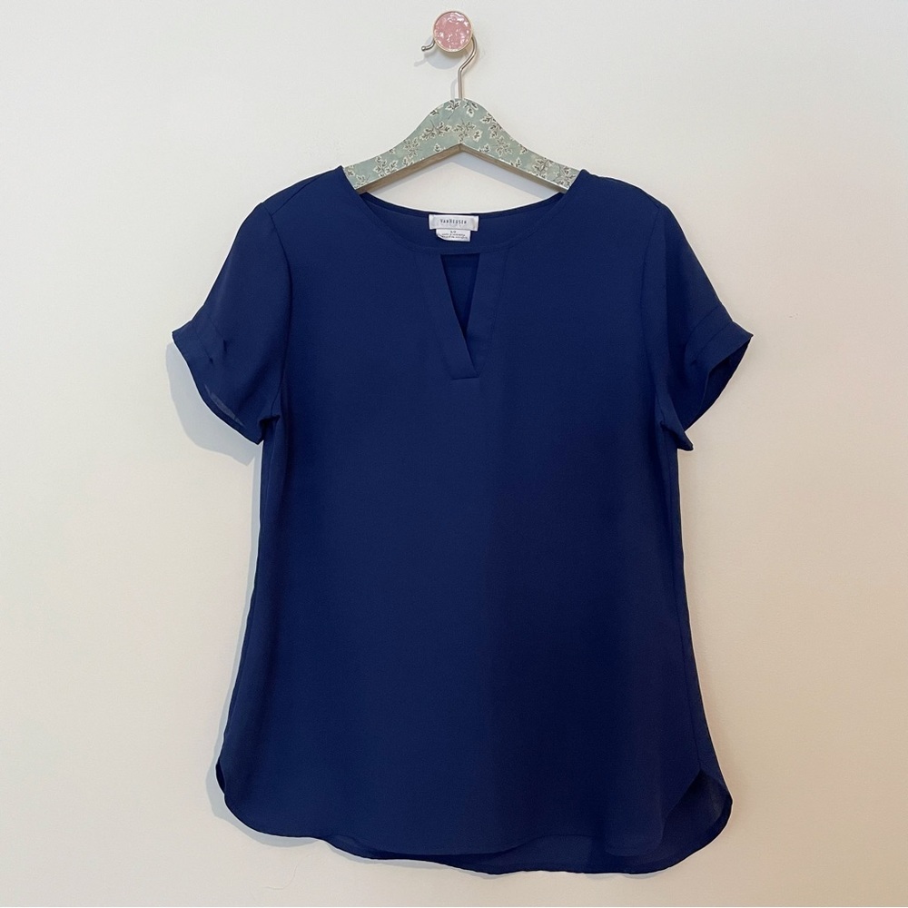 Van Heusen Navy Blue Keyhole Suiting Tee